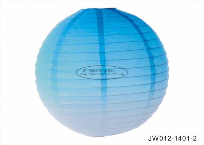 Gradient Color Round Paper Lanterns Hanging 10" 12" 14" 16" For Festival Activities 0