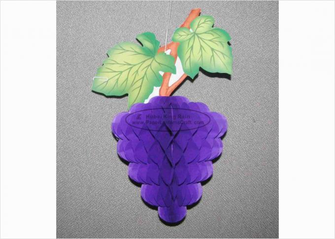 Party Decorations Paper Pom Poms Honeycomb Balls With Grape Fruit Shaped 0