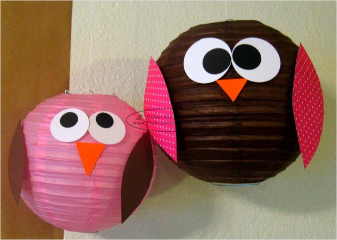Pink Blue Angry Cute  Birds Kids Paper Lanterns , 10" 12" Animal Print Hanging Paper Lanterns 0