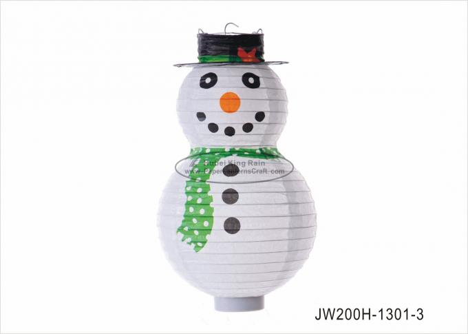 Fashion 8 Inch Snowman Paper Lantern Custom Printed For Paper Christmas Ornaments 0