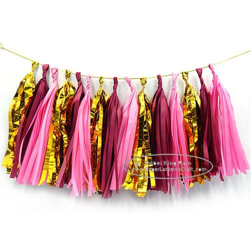 Mixcolor Tassel Garland Paper Garland Christmas Birthday Party Decorations 0