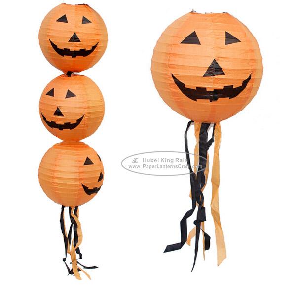 White Round Paper Lantern Decorations Hanging Paper Lanterns For Halloween Party 1