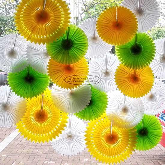 Solid Color Pierced Paper Fan Decorations Paper Backdrop Decor 0