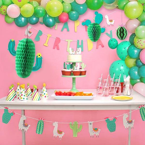 New Cactus Watermelons Shaped Paper Honeycomb Balls Tissue Paper Decorations 1