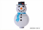 Fashion 8 Inch Snowman Paper Lantern Custom Printed For Paper Christmas Ornaments