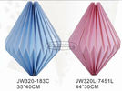 Blue Pink Colorful Origami Paper Lantern , Origami Chinese Lantern 40cm Paper Lampion
