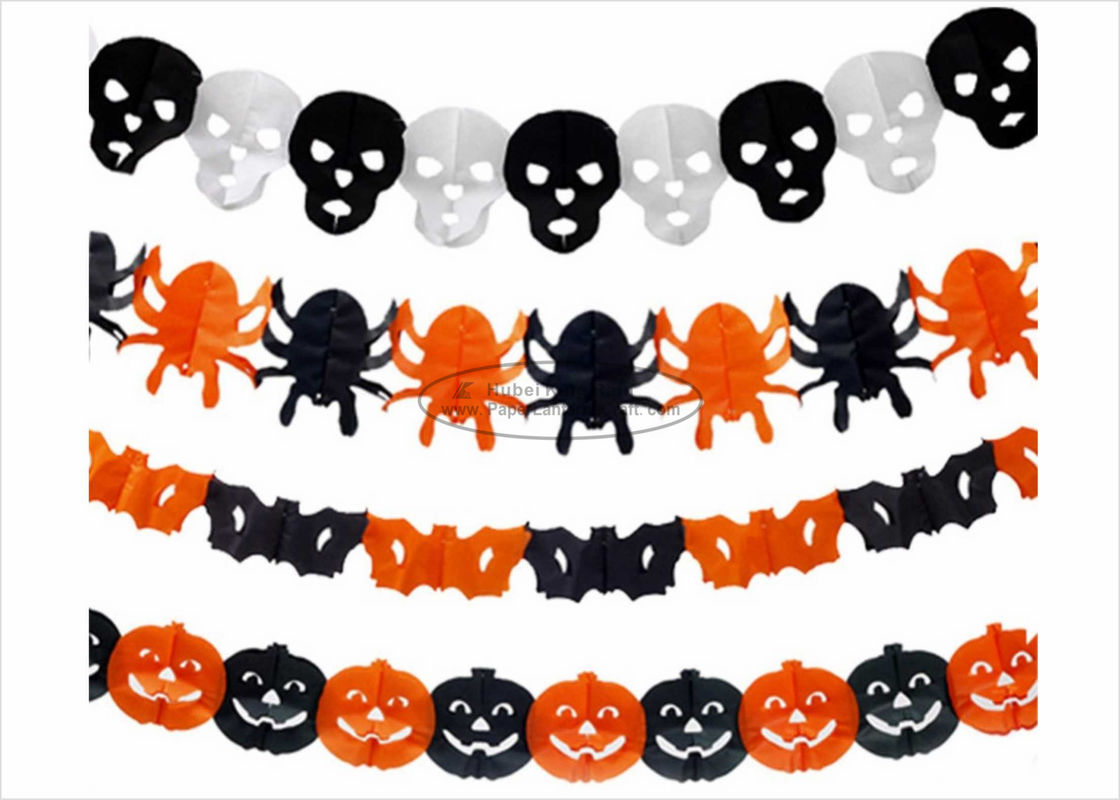 buy CE Certificate Paper Halloween Decorations Pumpkin Diy Tissue Paper Garland online manufacturer