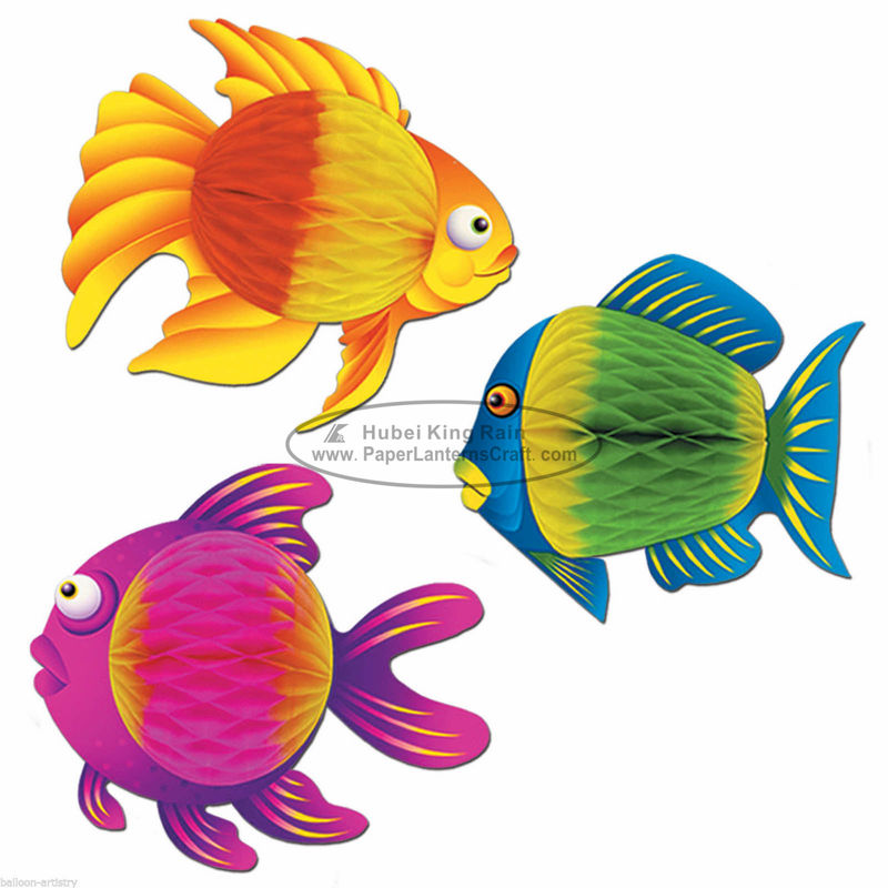 buy Mulitcolor fish 35cm Kids Paper Lanterns children home party decoration baby shower online manufacturer