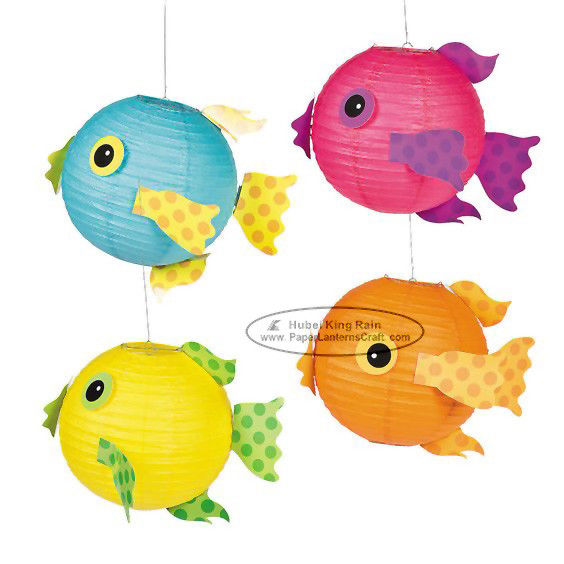 buy Spotty Fish Lantern For Children Toys Hanging Animal Paper Lantern online manufacturer