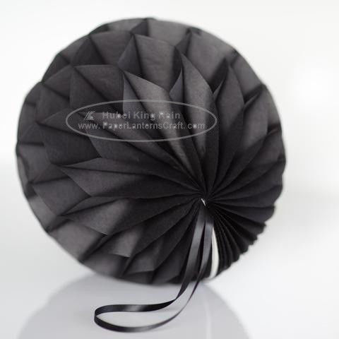 buy Dark Grey Tissue Paper Honeycomb Balls Pom Poms With Satin Ribbon Loop For Hanging online manufacturer