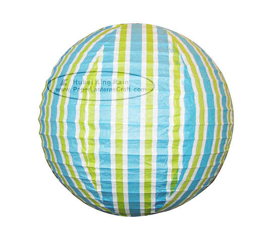 buy Colorful Stripe Colorful Round Paper Lanterns With Metal Wire Material online manufacturer