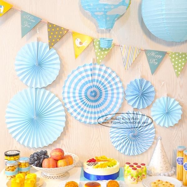 buy Candy Color Paper Fan Suit  Wedding Dessert Table Decorations online manufacturer