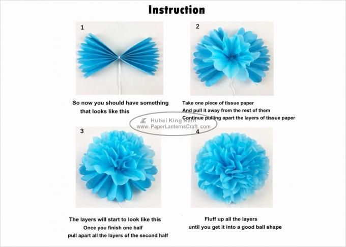 Paper Flower Balls Tissue Paper Pom Poms For  Birthday/Wedding/Party Decorations 0