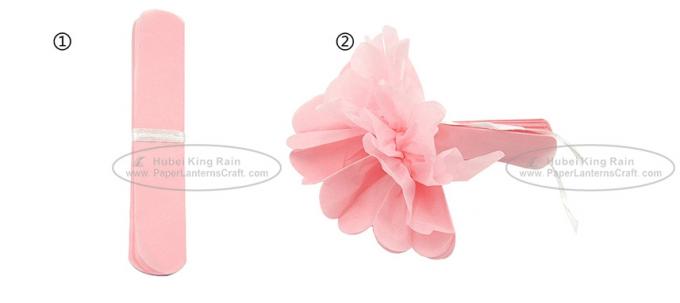 Light Pink Party Decoration Paper Flower Tissue Paper Pom Poms Balls Craft 2