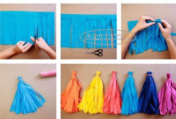 Mixcolor Tassel Garland Paper Garland Christmas Birthday Party Decorations 1