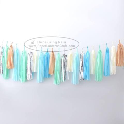 Bright-coloured Colorful Paper Tassel Garland Birthday Party Garland 1