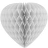 White Heart Shape Strong Paper Honeycomb Balls For Amusement Park Ornament