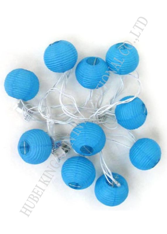 China Romantic Round Paper Ball String Lights , Indoor Mini Lantern String Lights factory