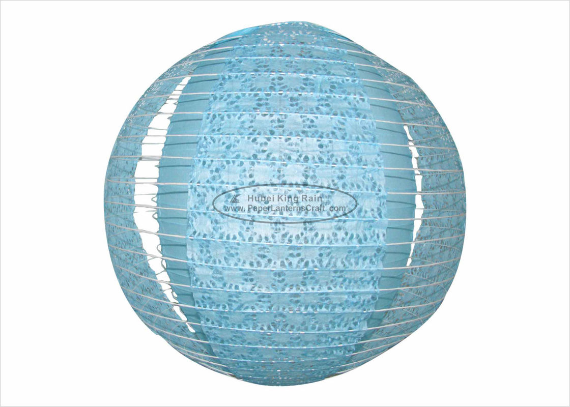 Blue Fuschia Multicolored Paper Lanterns , Round Indoor Hanging Party