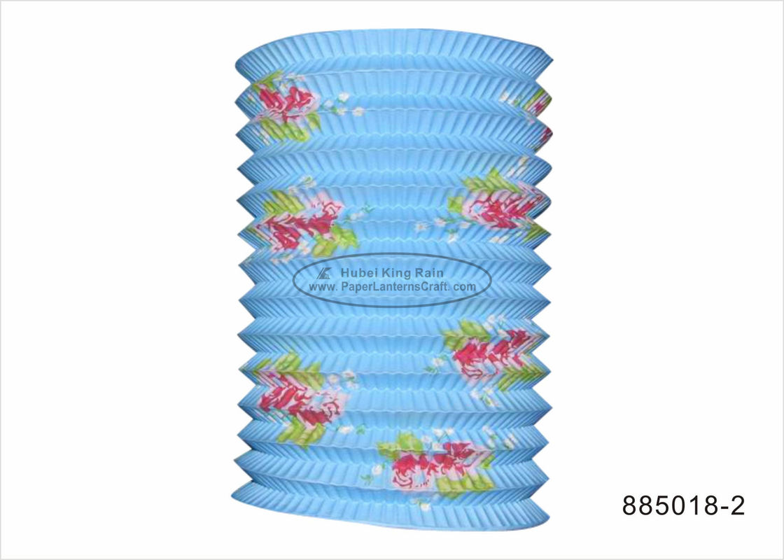 buy Foldable Pastel Coloured Paper Lanterns Craft 15 Cm With Flower Pattern online manufacturer