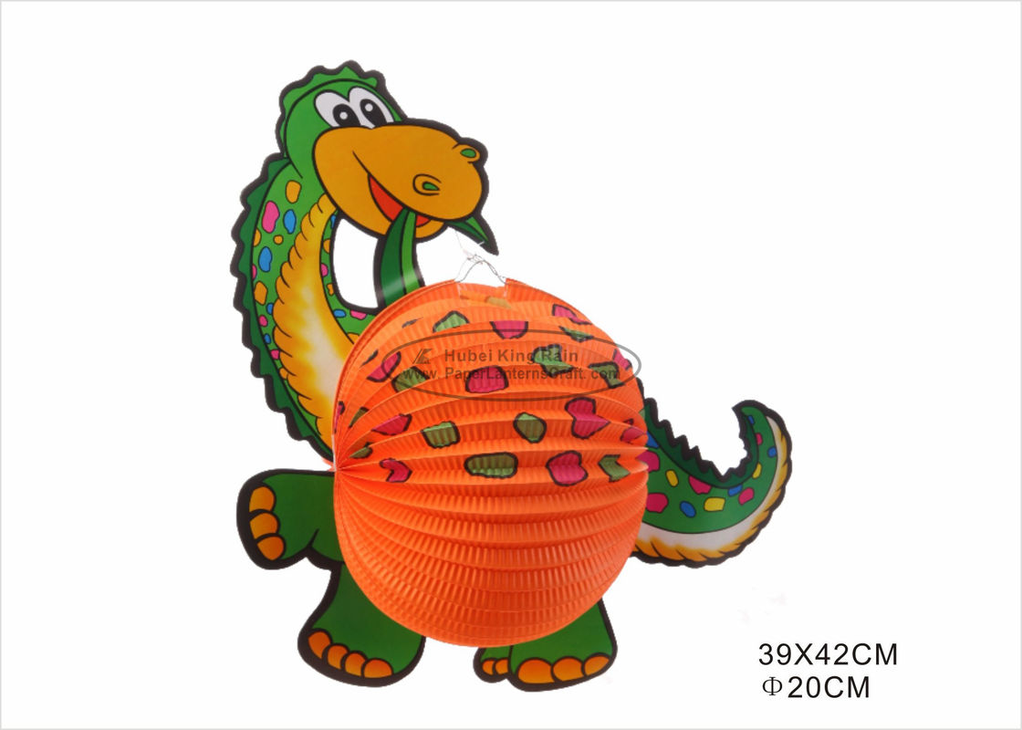 China Portable Dinosaur Animal Shaped Paper Lanterns For Kids Toy Decoration factory