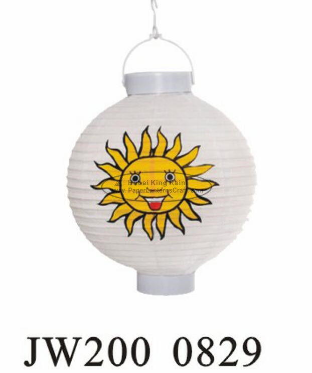 China 8 Inch 10 Inch Kids Paper Lanterns Party City With Sun Moon Star Printed factory
