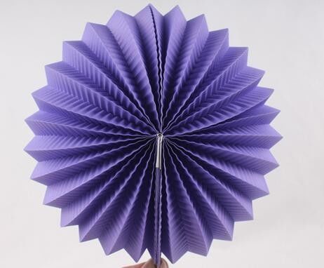 buy Purple Paper Luxury Paper Accordion Lanterns / Balls With Round Shaped online manufacturer