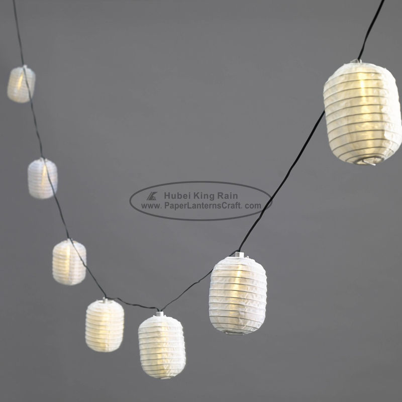China Indoor Hanging Paper Lanterns String Lights 8 Cm USA Hat Shape For July 4th Decoration factory