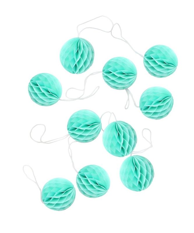 buy Solid Color Hanging Tissue Paper Honeycomb Ball Link Decorations online manufacturer