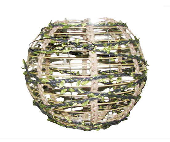 buy En71 Dia 10 Inch Round Metal Lantern Decorative With Leaf Rope Wrapped online manufacturer