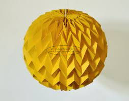 Gold Origami Cover Paper Lantern Ball 40cm Window Shop Decorations Party Festival